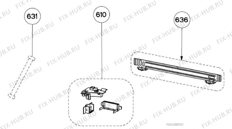 Взрыв-схема вытяжки Aeg X67453MD0 - Схема узла Accessories